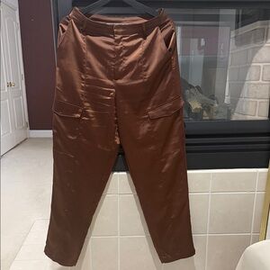 House of Harlow 1960 Chocolate Satin Pants